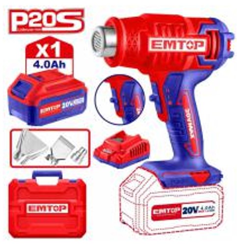 EHGN200215, Cordless heat gun - 20V Professional Cordless Power Tool with Battery Charger Kit